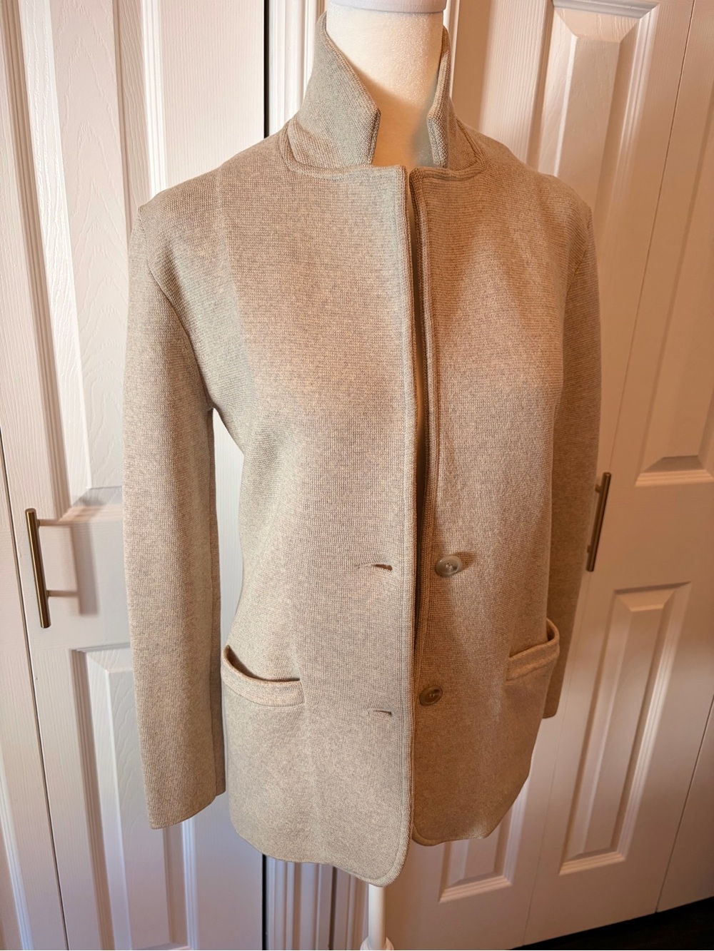 J Crew Womens Button Front Merino Sweater Blazer XS